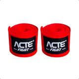Bandagem Elastica 5 Metros Fita Esportiva C Velcro Acte Cor Vermelho