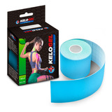 Bandagem Elástica Adesiva Fisioterapia Muscular Kelogel 5un Cor Azul-claro