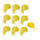 Bandana Amarelo Touca Cozinha Restaurante Cafe Unissex 10un