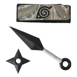 Bandana Naruto + Kunai + Shuriken +colar Tsunade Kit Premium