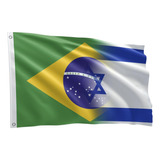 Bandeira Brasil E Israel 1,50x0,90m Pronta