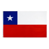 Bandeira Chile Oficial Mastro Média 90x60