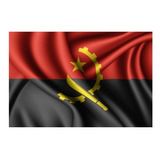 Bandeira De Angola 150x90 Cm Alta Qualidade Anilhas
