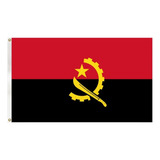 Bandeira De Angola 150x90 Cm Alta Qualidade Anilhas