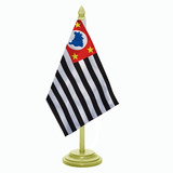 Bandeira De Mesa Estado De São Paulo Mastro 50 Cm 