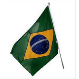Bandeira Do Brasil 90x129cm, Mastro 150cm