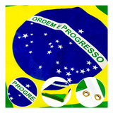 Bandeira Do Brasil Com 3 Panos - Tamanho Grande - Dupla Face