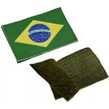 Bandeira Do Brasil Emborrachada 3d Patch C/ Velcro 8 X 5,5cm