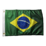 Bandeira Do Brasil Náutica 33x47cm Mastro