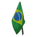 Bandeira Do Brasil Tecido Com Haste