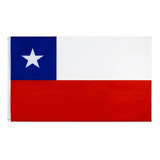 Bandeira Do Chile Oficial 1,50x0,90m C/ Anilhas P/ Mastro