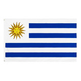Bandeira Do Uruguai Oficial 1,50x0,90m C/ Anilhas P/ Mastro