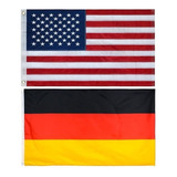 Bandeira Estados Unidos + Alemanha 1,50x0,90mt Dupla Face