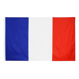 Bandeira França Oficial Mastro Média 90x60 Cm Cores Fortes