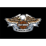 Bandeira Harley Davidson Fundo Preto