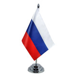 Bandeira Mesa Dupla Face Russia 29 Cm Altura (mastro)