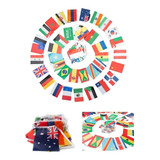Bandeira Missões Evangelho 32 Paises Compr 10 M - 30 X 20 Cm