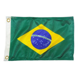 Bandeira Nautica Brasil Barco Lancha 22x33cm