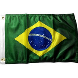 Bandeira Nautica Brasil Barco Lancha 33x47cm