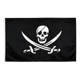 Bandeira Pirata Ii Anilhas P/mastro 90 Cm X 150 Cm Envio Hj