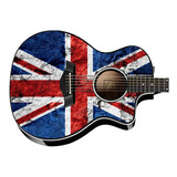 Bandeira Reino Unido Uk3 Skin Adesivo Guitarra Baixo Violão
