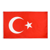 Bandeira Turquia Oficial 1,50x0,90m Com Anilhas P/mastro