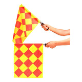 Bandeira Xadrez Auxiliar Juiz Futebol Arbitragem 2 Unidades