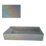 Bandeja Acrílico Transparente Glitter Varias Cores 10x20x4cm
