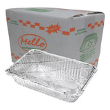 Bandeja Alumínio Retangular M131 Mello 750 Ml Tampa Pet C/50
