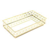 Bandeja Bebidas Retangular Espelhada Premium 45x30cm