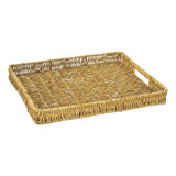 Bandeja Cesta Vime Artificial Decorativa Café Manhã 40x30 