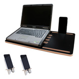 Bandeja De Colo Apoio Para Notebook Laptop Com 2 Sup Celular