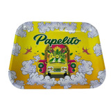 Bandeja De Metal Papelito Grande Amarela 34 Cm