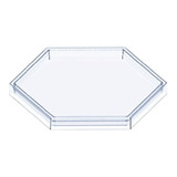 Bandeja Decorativa Sextavada Pequena 17x17cm Várias Cores