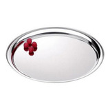 Bandeja Garçom Redonda De Aço Inoxidável 40cm - Wellmix