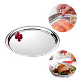 Bandeja Garçom Redonda Restaurante Profissional Inox