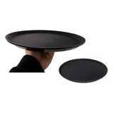  Bandeja Garçon Antiderrapante Redonda 35cm Profissional