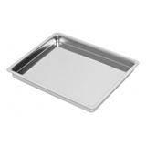 Bandeja Inox Hospitalar Esterilização Autoclave 24x18x1,5cm