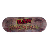 Bandeja Raw Metal Grafite Formato De Skate Grande 42x15,5 Cm
