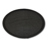 Bandeja Redonda Antiderrapante 35 Cm Para Garçom Preta