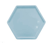 Bandeja Sextavada 180mm Azul Claro Candy