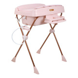 Banheira Com Trocador Para Bebê Rosa Millenia - Burigotto