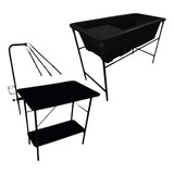 Banheira Pet Com Degrau + Mesa De Tosa Profissional Pet Shop