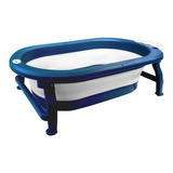 Banheira Portátil Dobrável Coroa 55l Azul-marinho Clingo