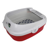 Banheiro Furba Para Gato Bandeja C/ Peneira Areia Cat Grande Cor Vermelho