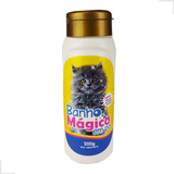 Banho Mágico Em Pó Antialérgico A Seco Para Gatos 200g