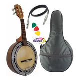 Banjo Alto Elétrico Natural Fosco - Toks 110 + Acessórios