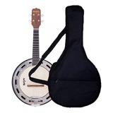 Banjo Estudante Rozini Rj14 Elétric + Capa Simples Preta