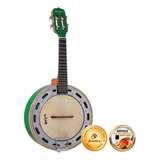 Banjo Rozini Elétrico 4 Cordas Profissional Rj11 Verde