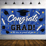 Banner De Pano De Fundo De Graduação 1.8mx1.1m Parabéns Grad